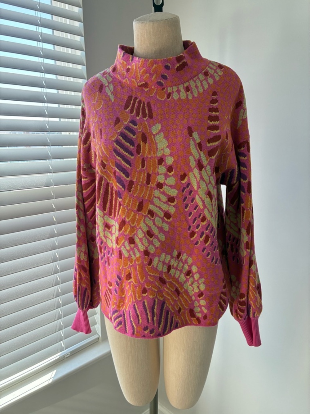 Fate Women's Know It All Abstract Multi-Colored Sweater